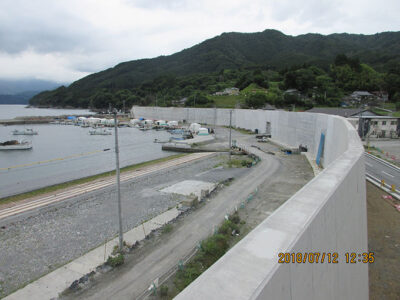崎浜の津波堤防